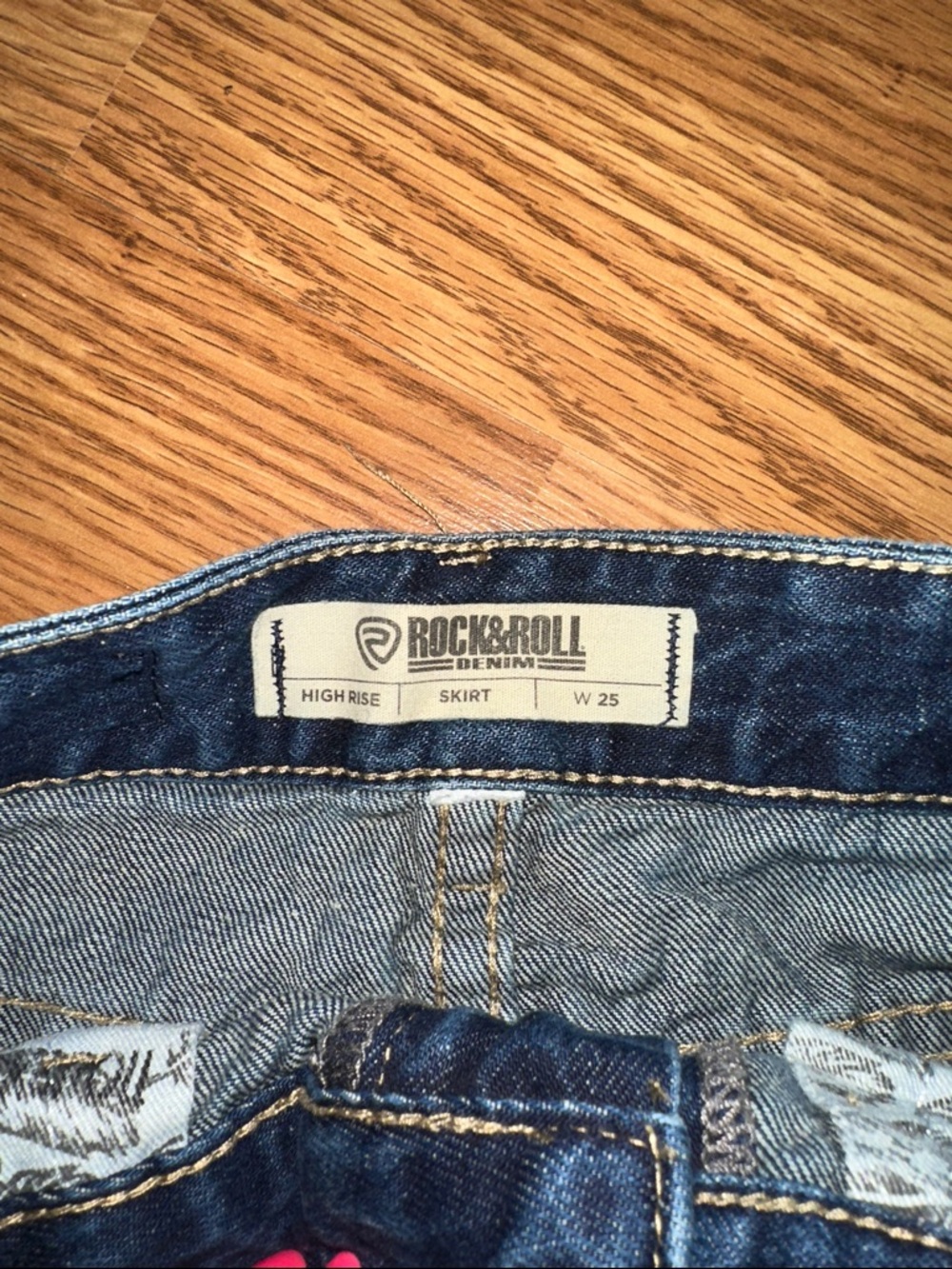 High Rise Denim Skirt - Picture 2 of 3